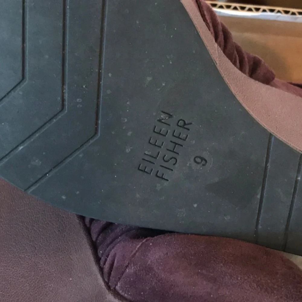 Eileen Fisher Bella BURGUNDY Platforms Burgundy Genuine Leather MONOCHROMATIC